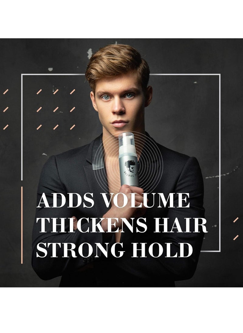 Avenue Man Unscented Sculpting Foam - 7 Oz Firm Hold Volumizing Hair Mousse for Men with Herbal Extracts Styling Hair Products - Fragrance, Alcohol, and Paraben-Free Hair Volumizer