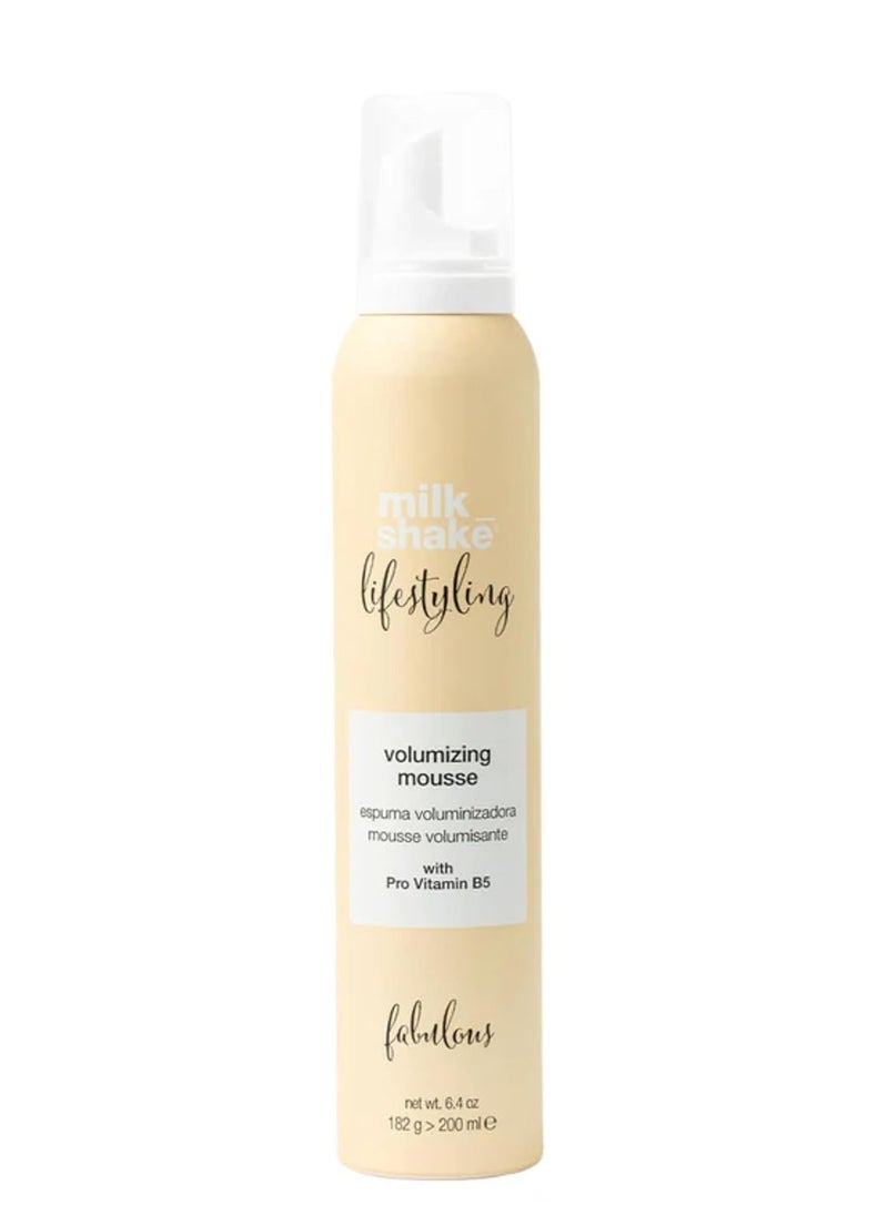milk_shake Lifestyling Volumizing Mousse - Medium to Strong Holding Foam | Provides Body, Volume, and Curl Retention | 6.4 oz (200 ml)