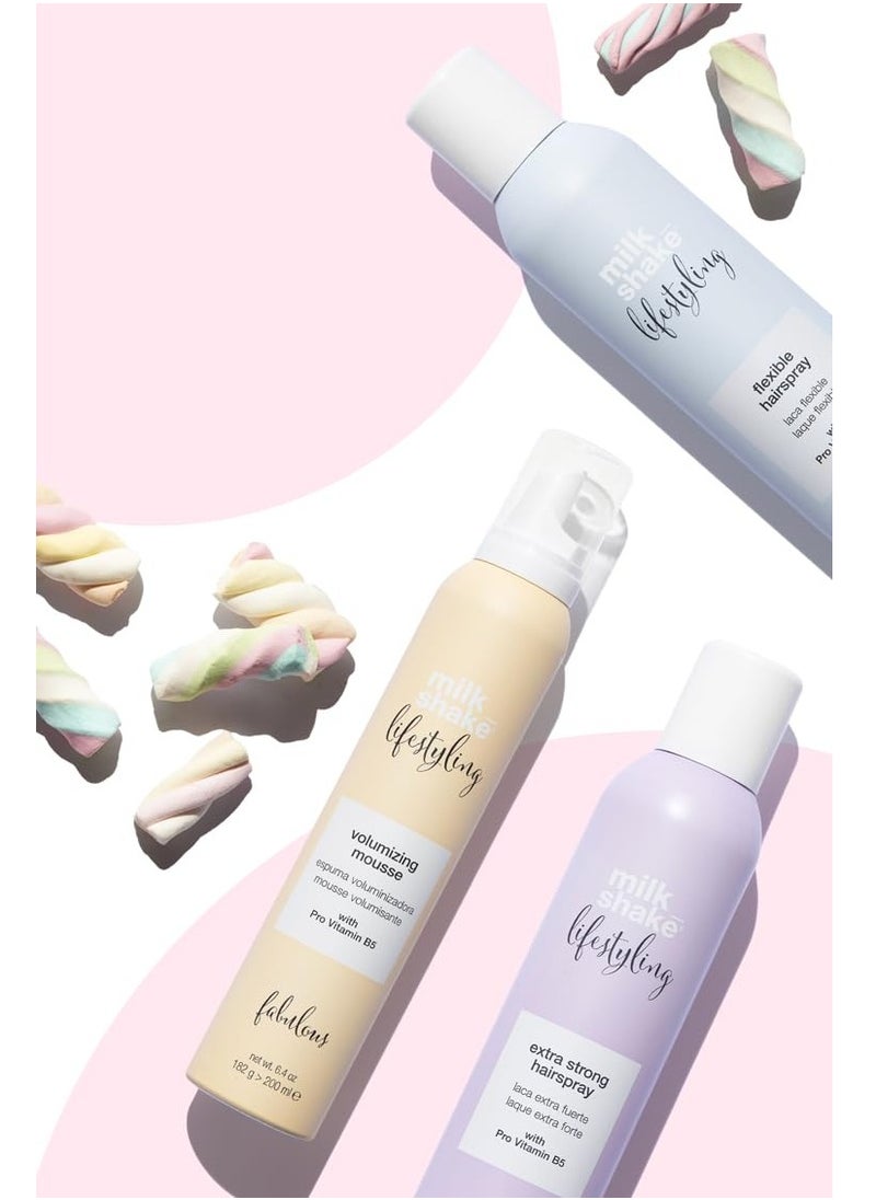 milk_shake Lifestyling Volumizing Mousse - Medium to Strong Holding Foam | Provides Body, Volume, and Curl Retention | 6.4 oz (200 ml)