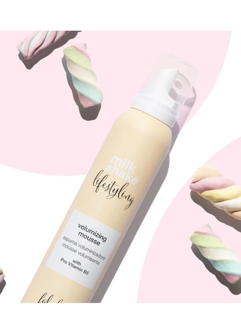 milk_shake Lifestyling Volumizing Mousse - Medium to Strong Holding Foam | Provides Body, Volume, and Curl Retention | 6.4 oz (200 ml)