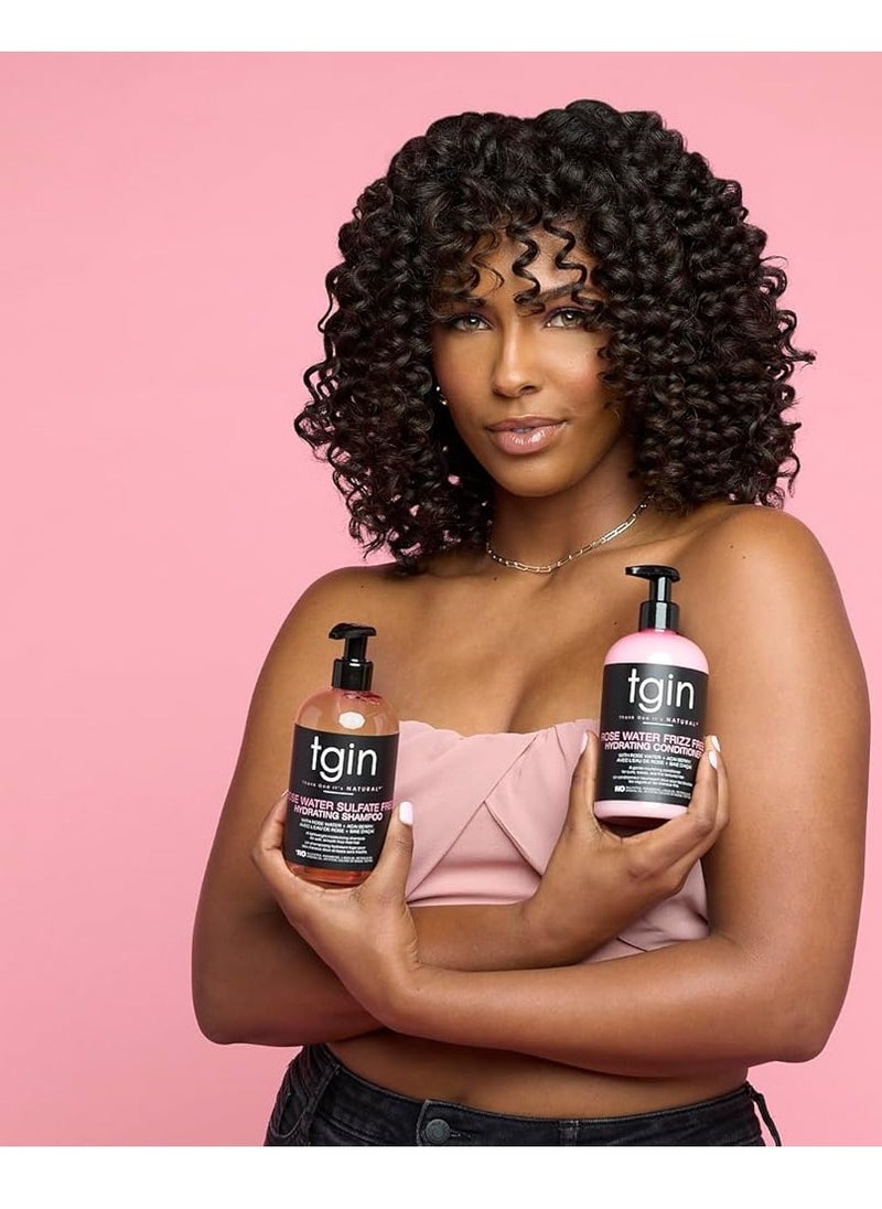 tgin Rose Water Defining Mousse for Curly, Coily and Wavy Hair, Moisturizes and Defines Curls, 8 fl oz