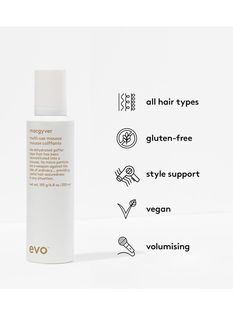EVO Macgyver Multi-use Mousse - Texturising Hair Mousse - Instant Volume With Lasting Hold