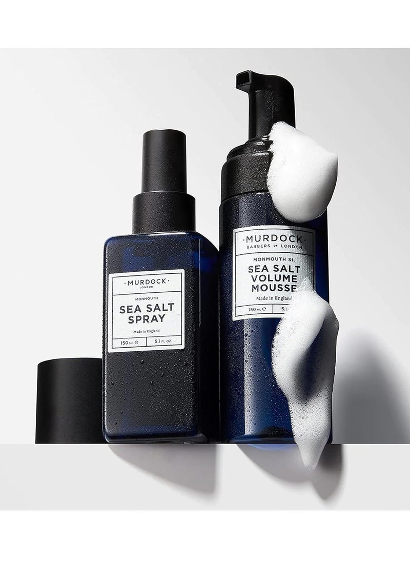 Murdock London Sea Salt Volume Mousse | Thickening Matte Provides Volume and Hold | Vegan | Made in England | 5.07 oz