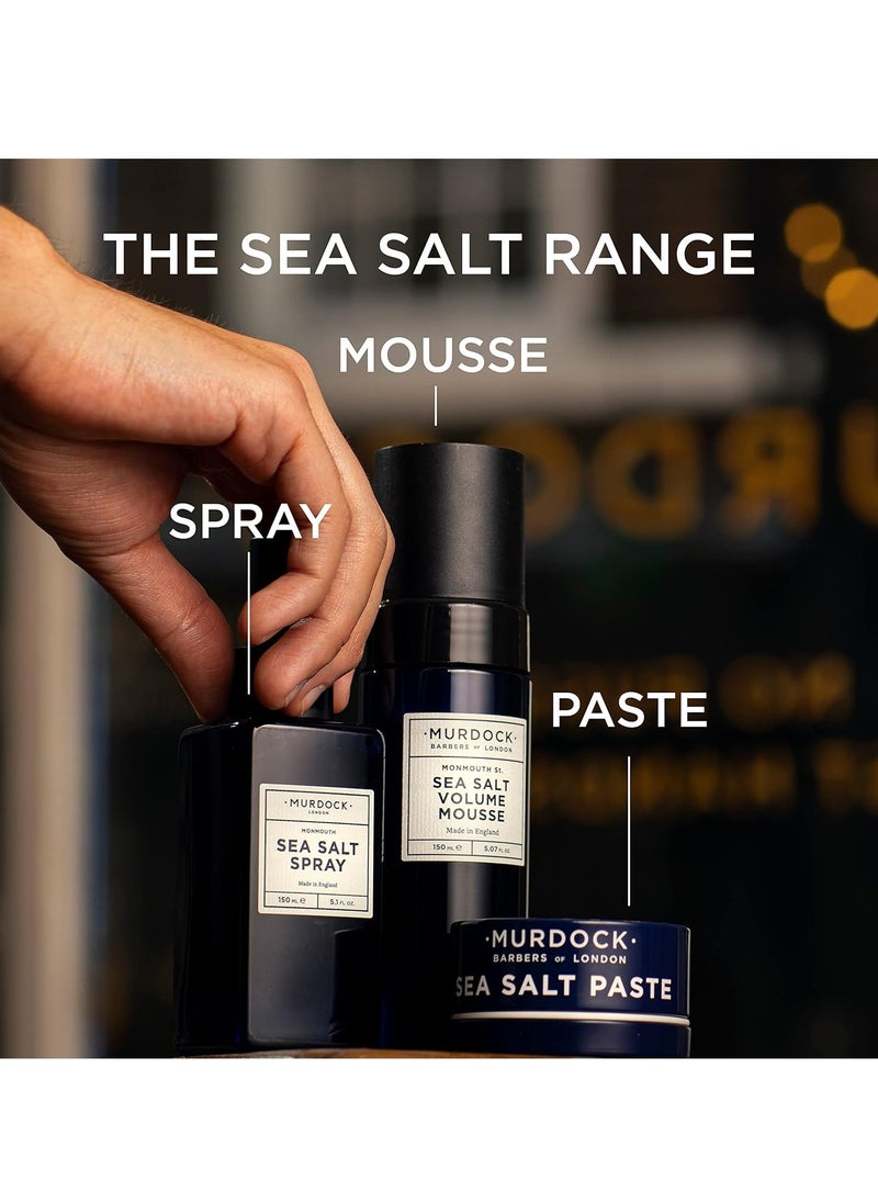 Murdock London Sea Salt Volume Mousse | Thickening Matte Provides Volume and Hold | Vegan | Made in England | 5.07 oz