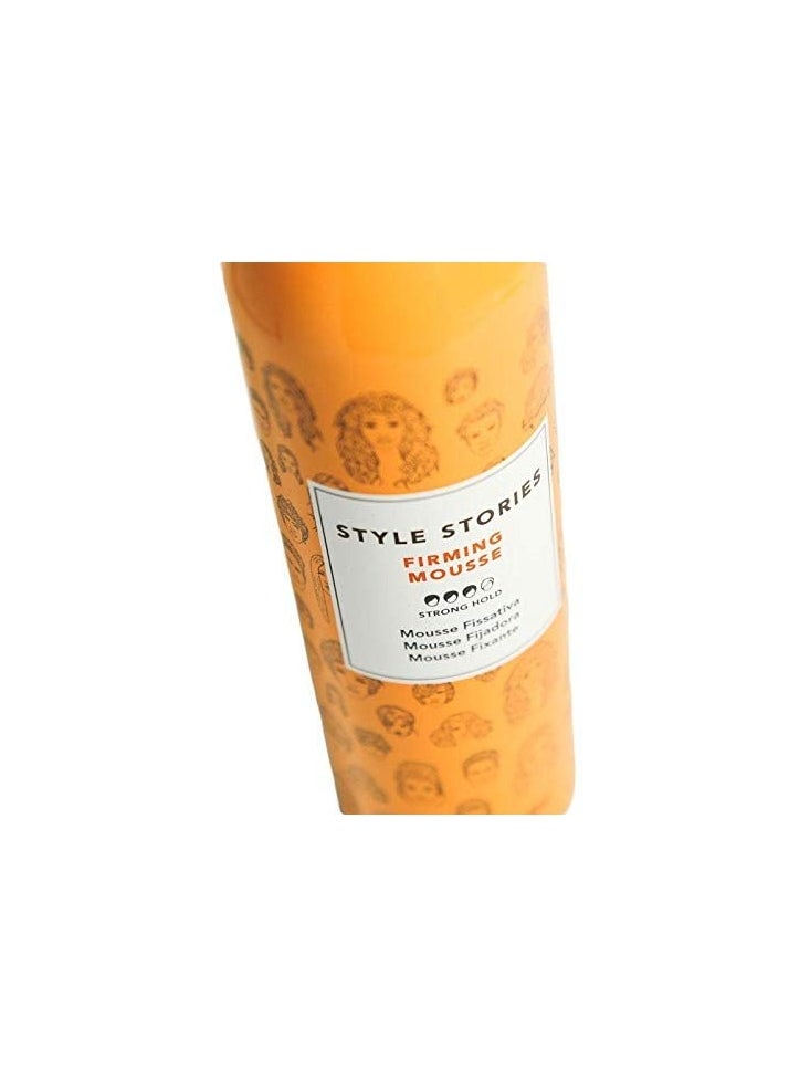 Alfaparf Milano Style Stories Firming Hair Mousse - Curl Defining, Strong Hold Mousse for Wavy & Curly Hair Types - Amplifies Volume & Defines Shape With a Non-Drying Formula (8.45 fl oz)