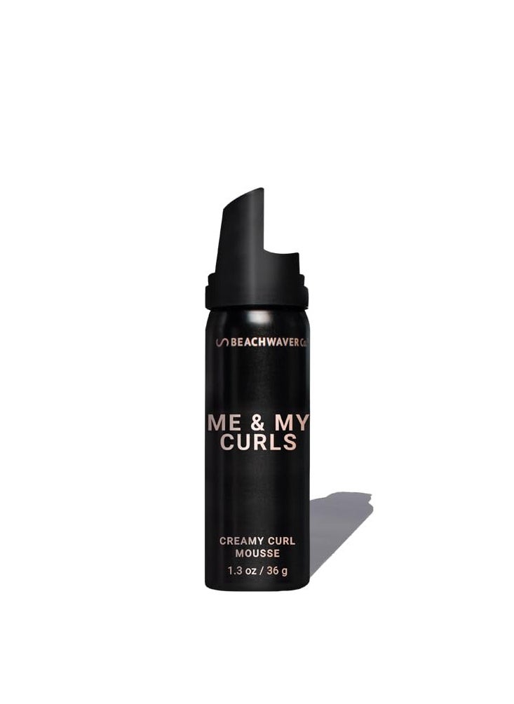 The Beachwaver Co. Me & My Curls Creamy Curl Mousse (Travel Size) - For Curl Shine and Definition - Adds Volume to Hair and Locks in Moisture - Vegan (1.9 Fl Oz)