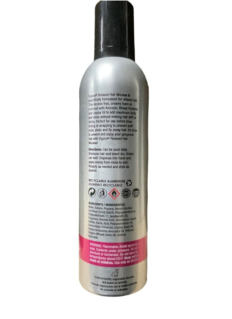 Vigorol Relaxed Hair Mousse, 12 Ounce