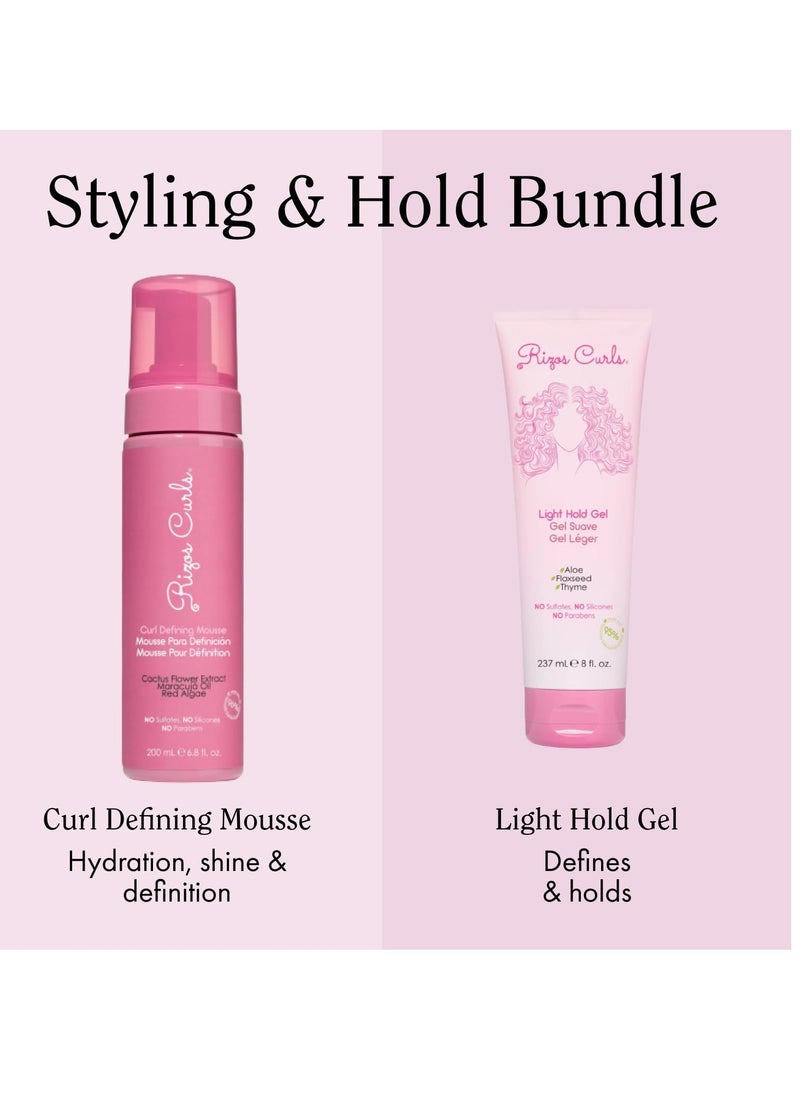 Rizos Curls Curl Defining Mousse and Light Hold Gel Bundle