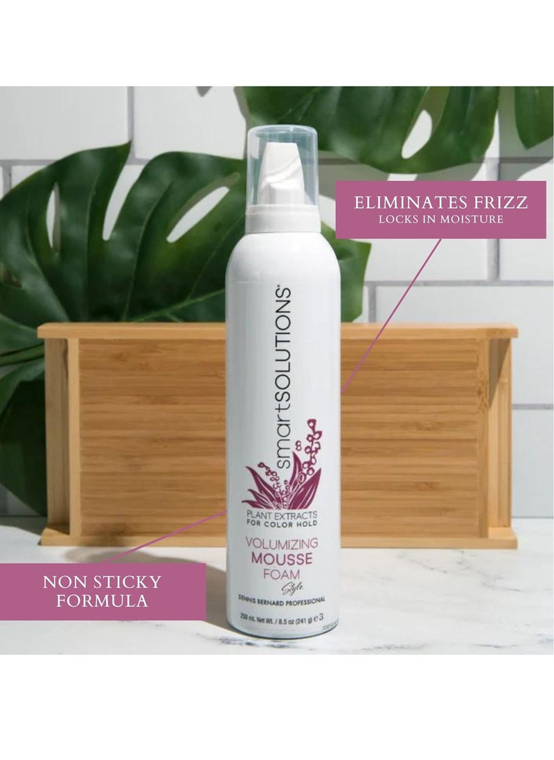 smartSOLUTIONS Volumizing Mousse Foam, 8.5 oz | Non-Sticky | Weightless Styling Aid