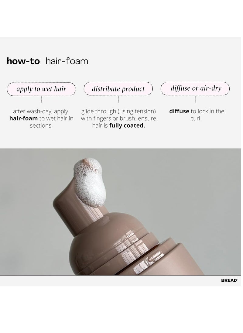 Bread Beauty hair foam: strong hold repairing mousse | Lightweight Hair Mousse for All Hair Types | Silicone Free, Color Safe, Vegan, Cruelty-Free | 6.7 fl oz 200 Ml