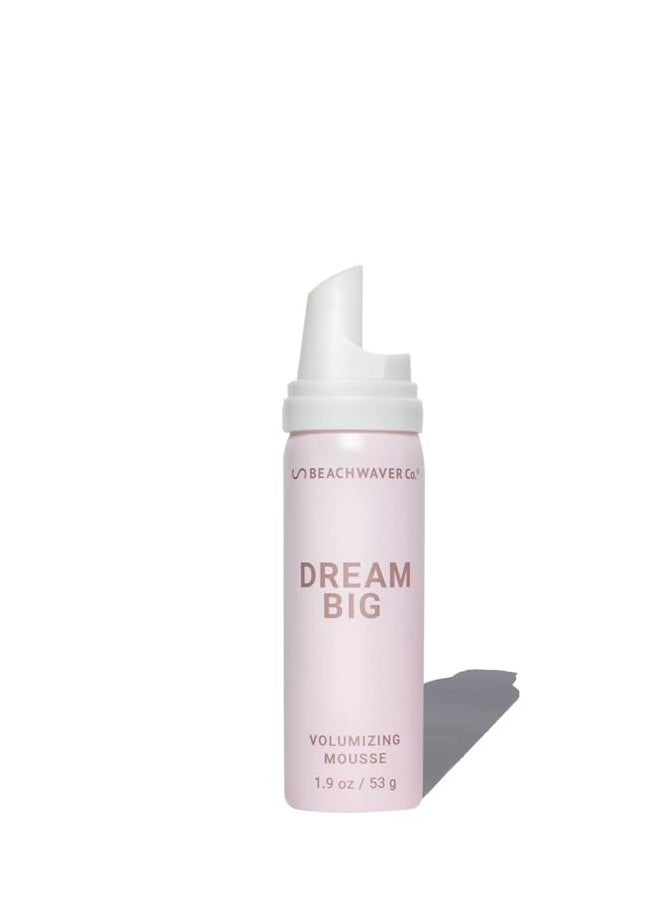 Beachwaver Dream Big Volumizing Mousse (Travel Size) - Lightweight and Flexible Hair Mousse for Volume and Hold - Add Fullness to Damp or Dry Hair - Vegan (1.9 Fl Oz)