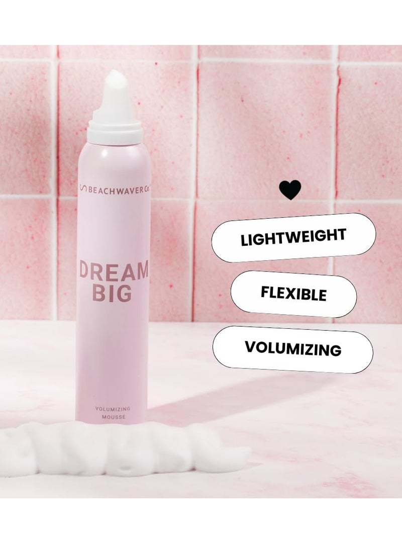 Beachwaver Dream Big Volumizing Mousse (Travel Size) - Lightweight and Flexible Hair Mousse for Volume and Hold - Add Fullness to Damp or Dry Hair - Vegan (1.9 Fl Oz)