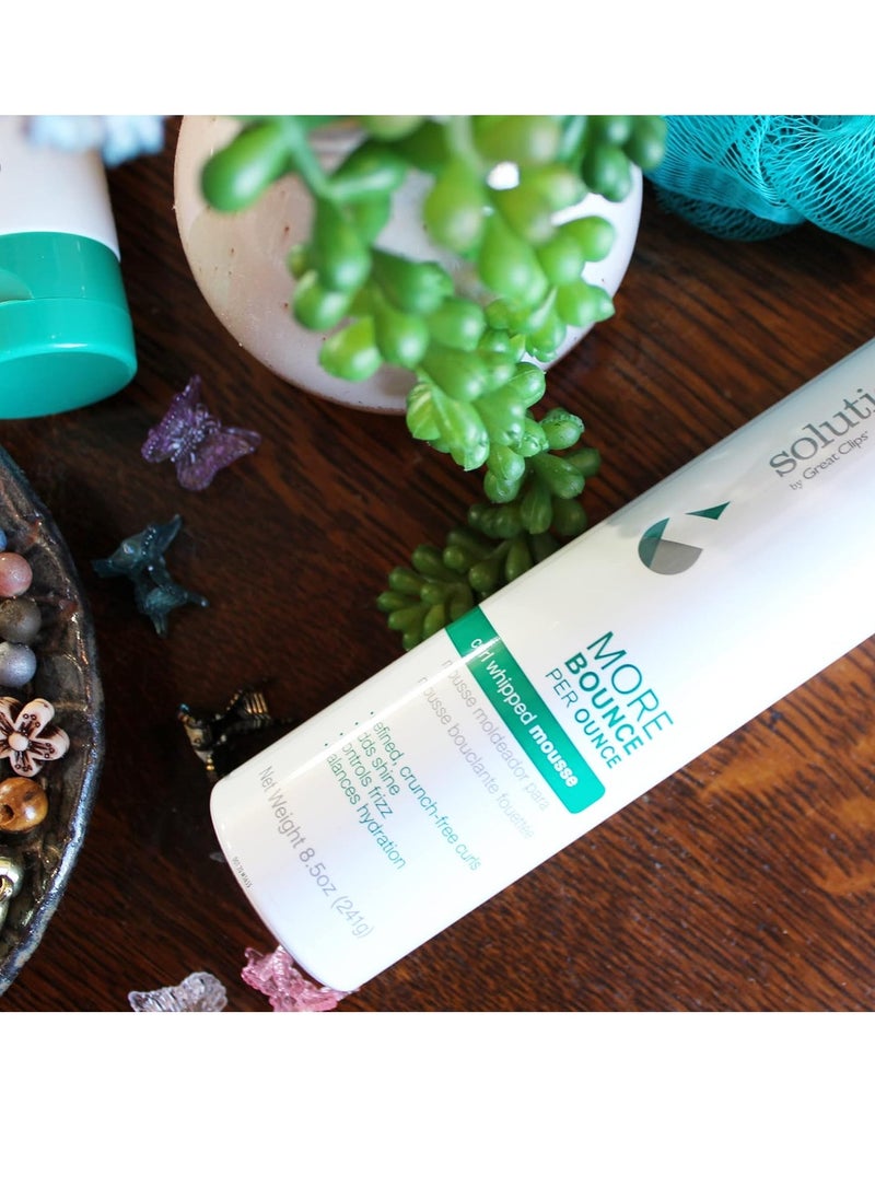 GREAT CLIPS Solutions Curl Whipped Mousse, 8.5oz | Define & Enhance Curls | For Wavy to Curly Hair