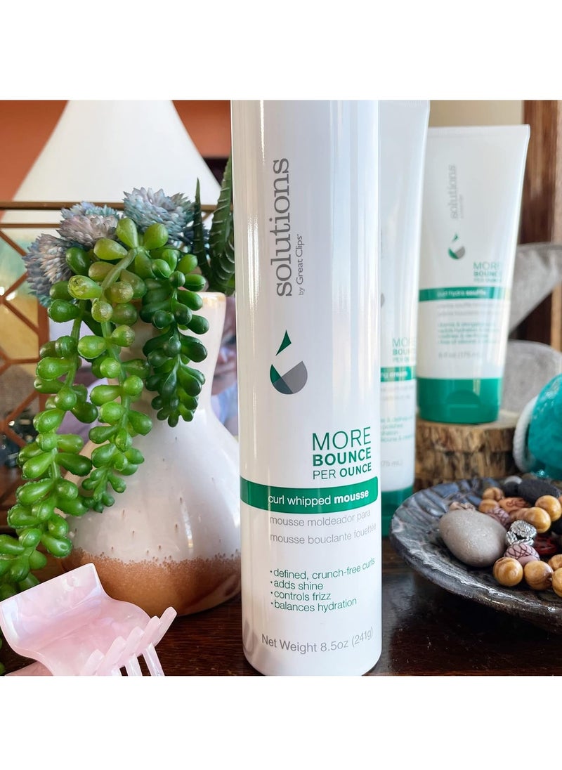 GREAT CLIPS Solutions Curl Whipped Mousse, 8.5oz | Define & Enhance Curls | For Wavy to Curly Hair