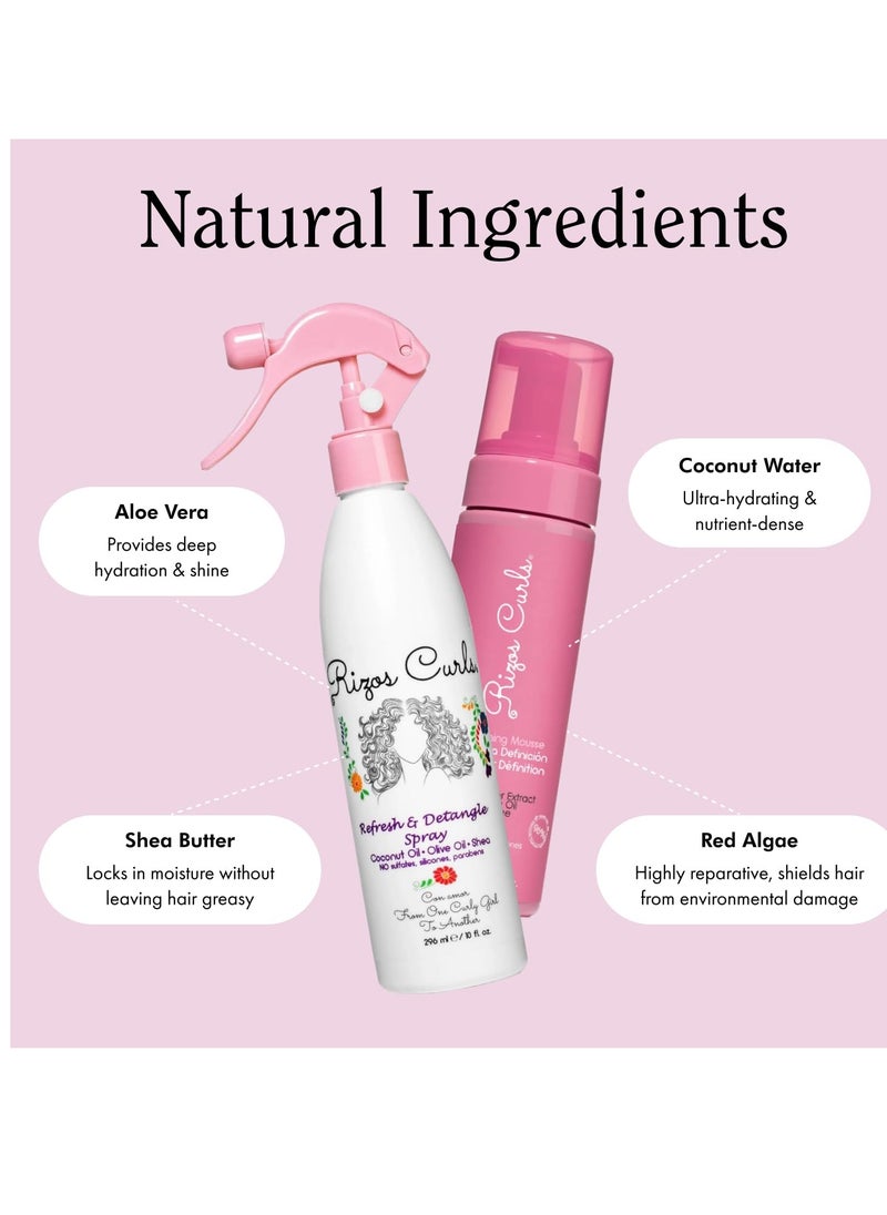 Rizos Curls Curl Defining Mousse and Detangle Spray Bundle