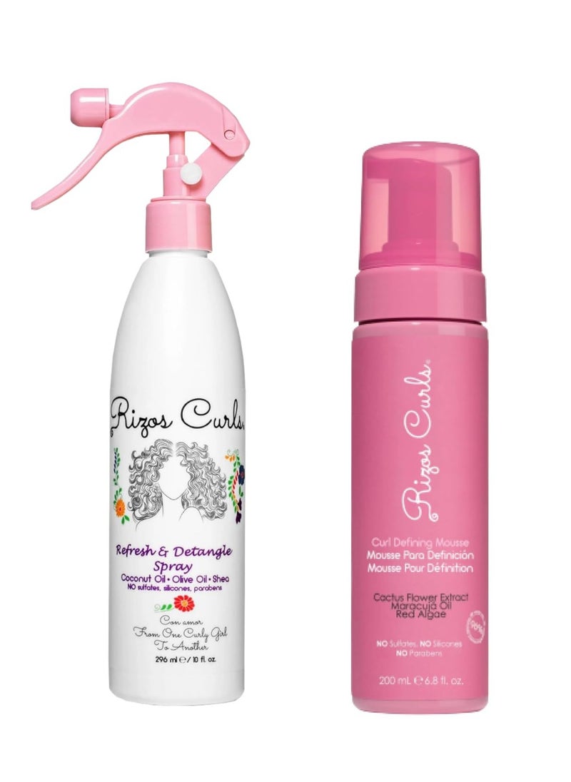 Rizos Curls Curl Defining Mousse and Detangle Spray Bundle