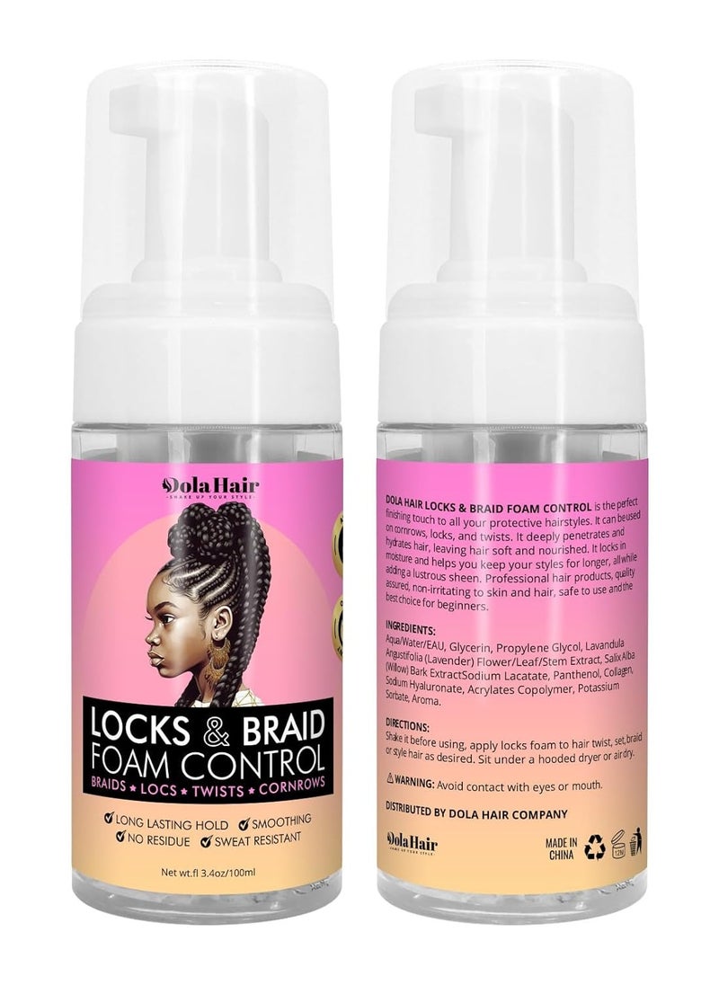 Dolahair Curl Mousse for wavy hair Hair Foam for Locks Box Braids Curly Hair Setting, Styling Mousse for Natural Hair