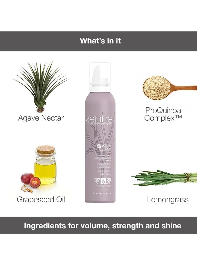 ABBA Volume Foam Styling Mousse, 8 oz