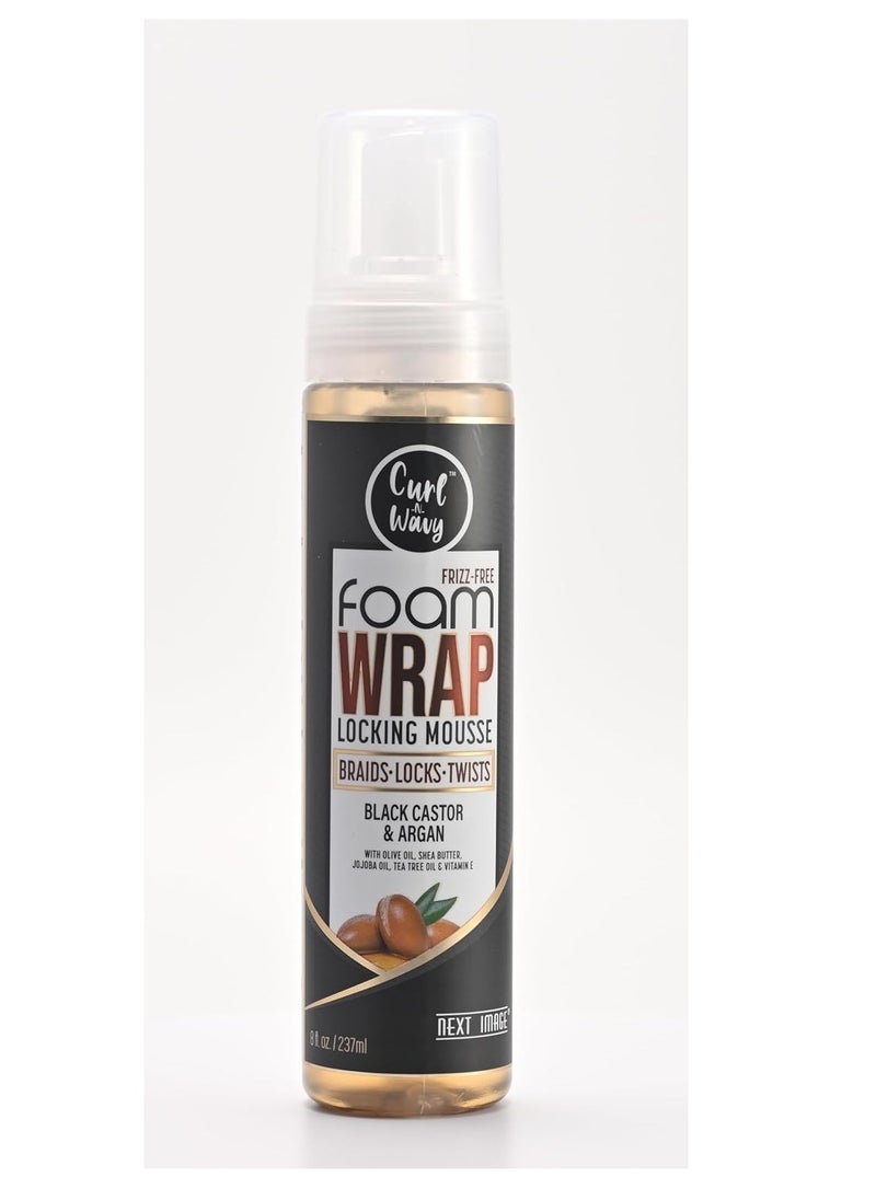 NEXT IMAGE Foam Wrap Locking Mousse (Black Castor & Argan)