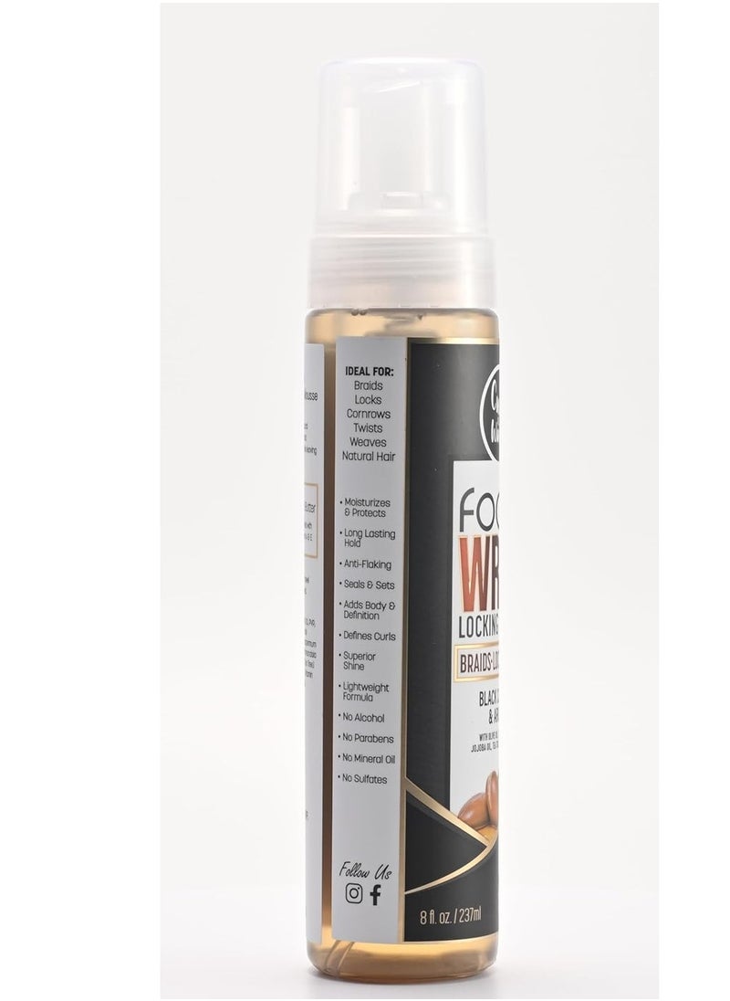 NEXT IMAGE Foam Wrap Locking Mousse (Black Castor & Argan)