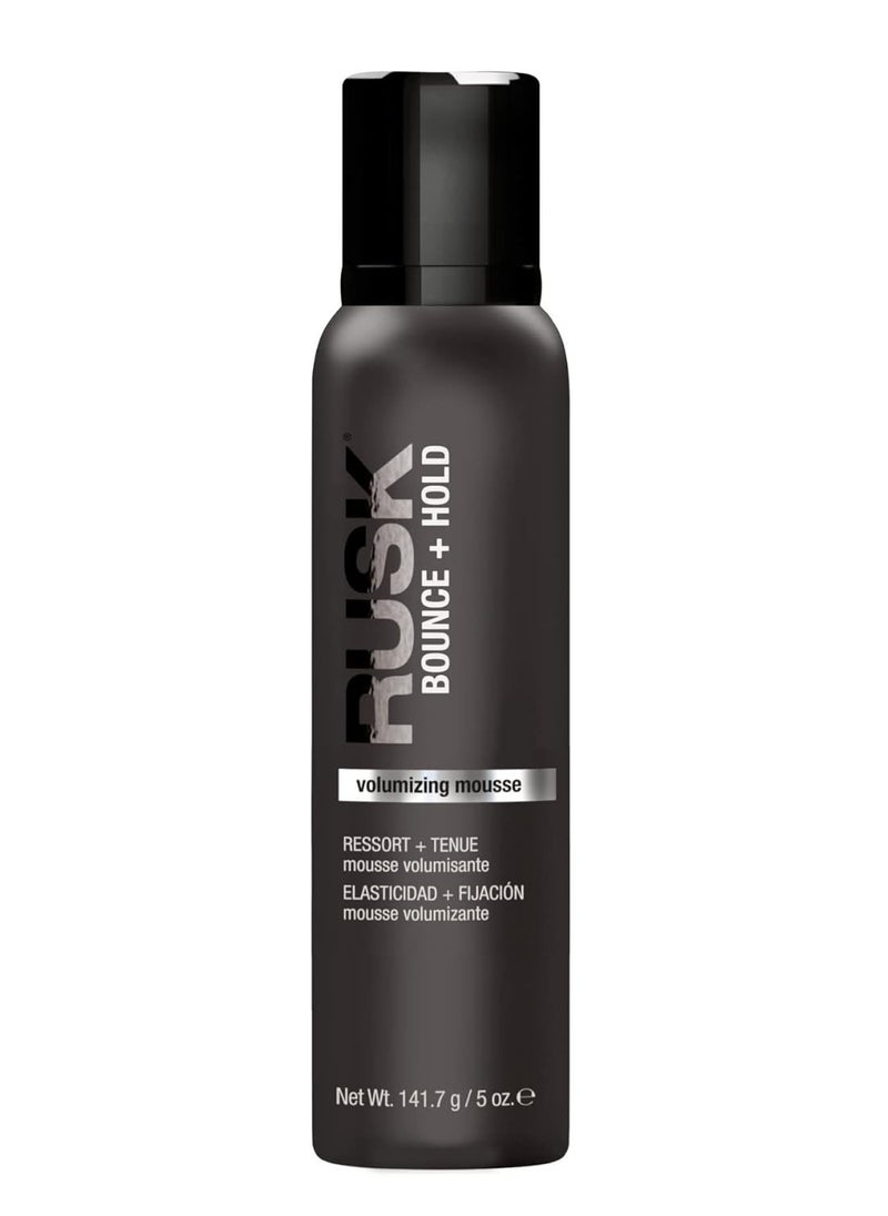 RUSK Volumizing Mousse, Bounce + Hold, Builds Long Lasting Volume, Increases Softness, Body, and Shine, 5 oz.