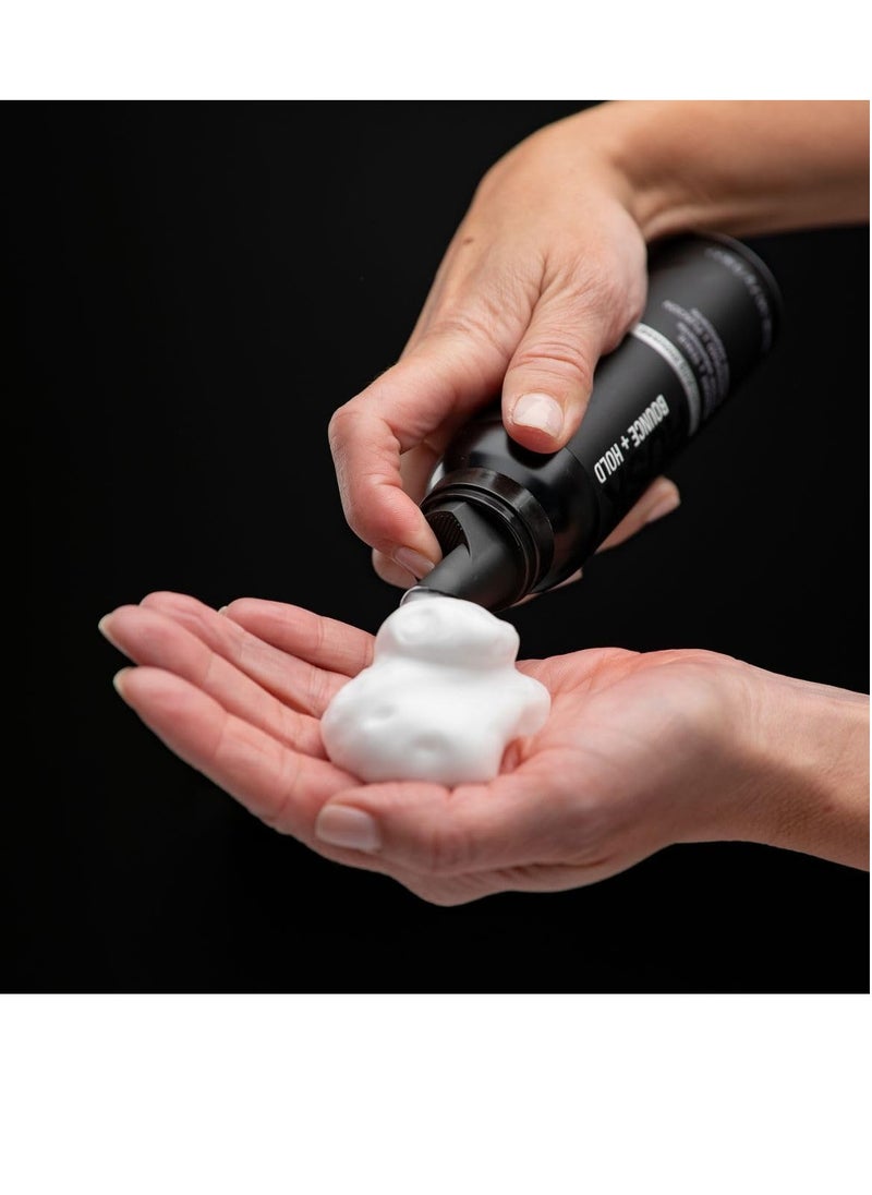 RUSK Volumizing Mousse, Bounce + Hold, Builds Long Lasting Volume, Increases Softness, Body, and Shine, 5 oz.