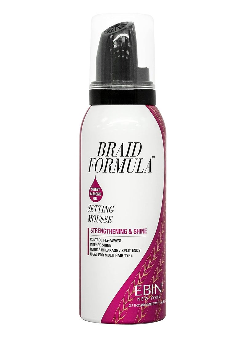 EBIN NEW YORK Braid Formula Setting Mousse (2.7 oz, Sweet Almond Oil)