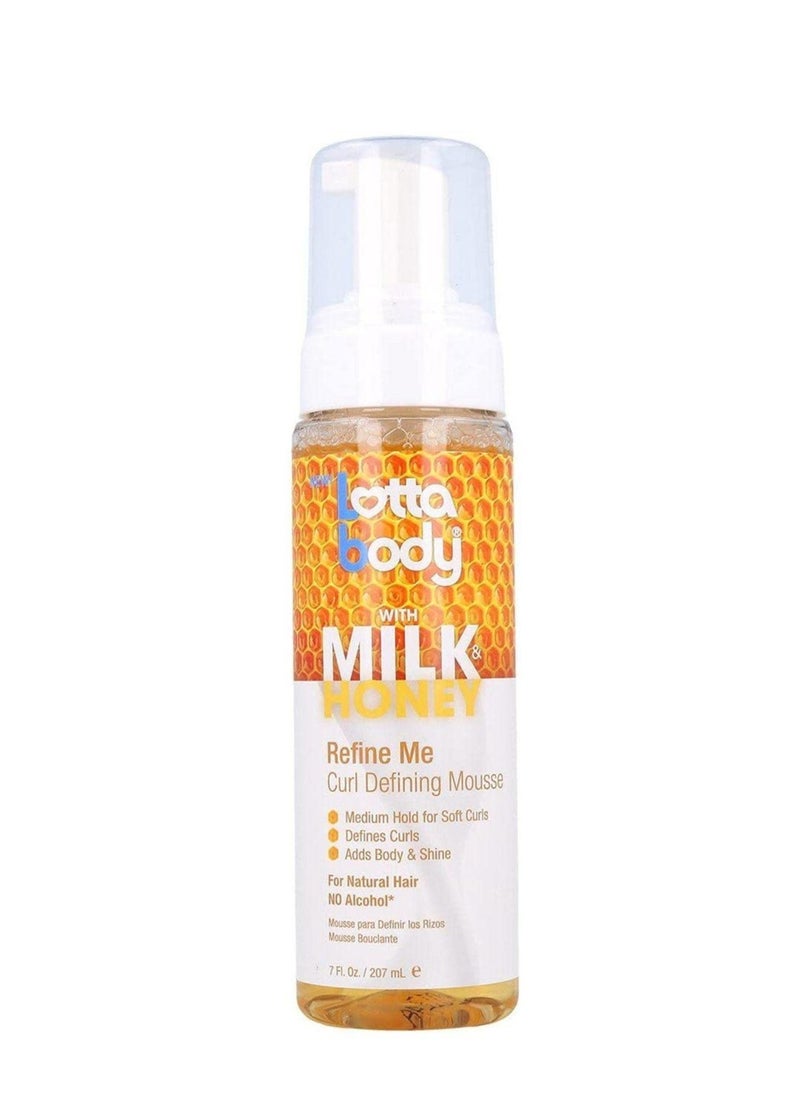 Lotta Body Mousse Curl Define Milk & Honey 7 Ounce Refine Me (Pack of 3)