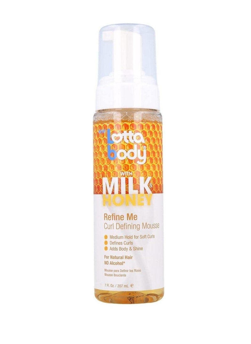 Lotta Body Mousse Curl Define Milk & Honey 7 Ounce Refine Me (Pack of 3)