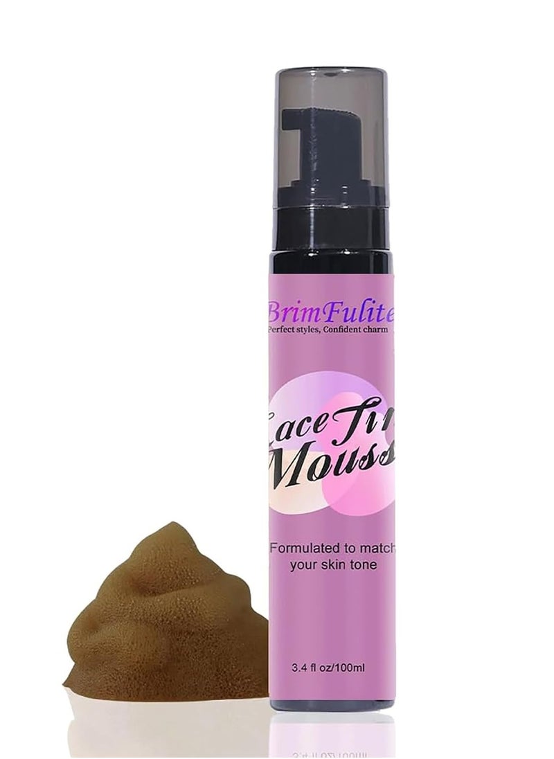 Highly Pigmented Lace Tint Mousse and Spray for Wigs, No Residue & Natural Finishing, 3.4 Fl oz. (Dark Brown)