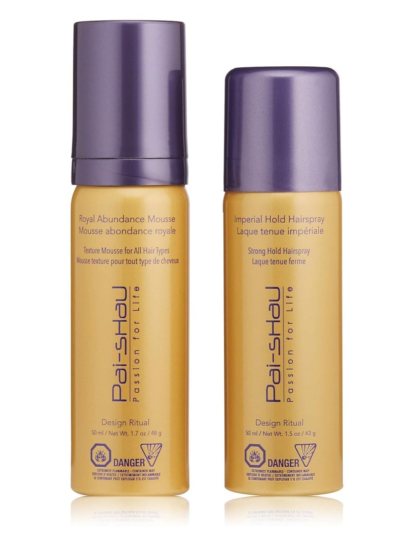 Pai-Shau Imperial Hold Hairspray and Royal Abundance Mousse Set