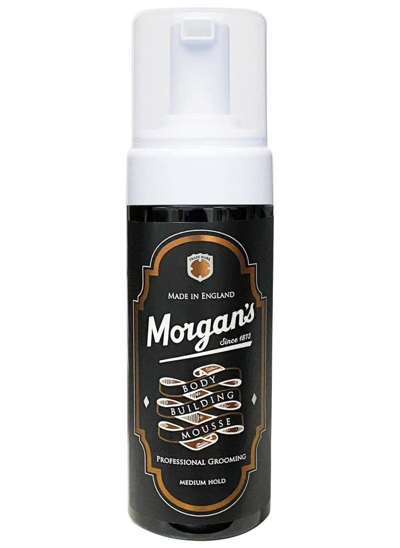Morgan's Pomade Body Building Mousse, Medium Hold Hair Styling Mousse, Adds Volume and Texture, Suitable for Wavy and Curly Hair 5.2 Fl Oz