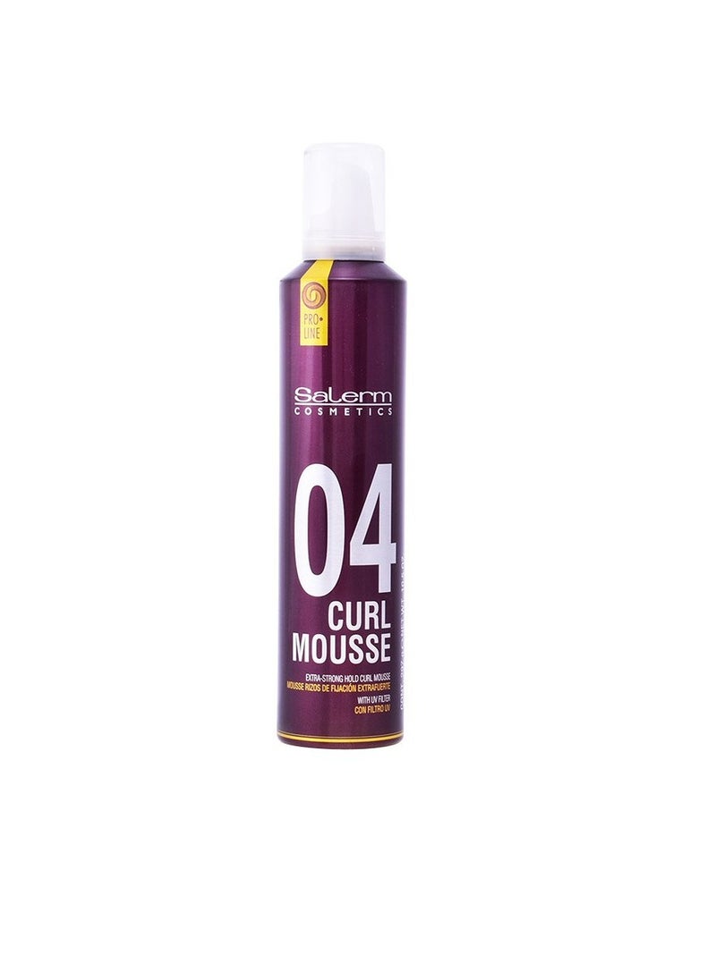 SALERM - Curly Hair Mousse - Pro Line Curl Mousse - 405 ml - More Defined and Flexible Curls - Extra Strong Hold - Anti-Humidity Effect - Color Protection