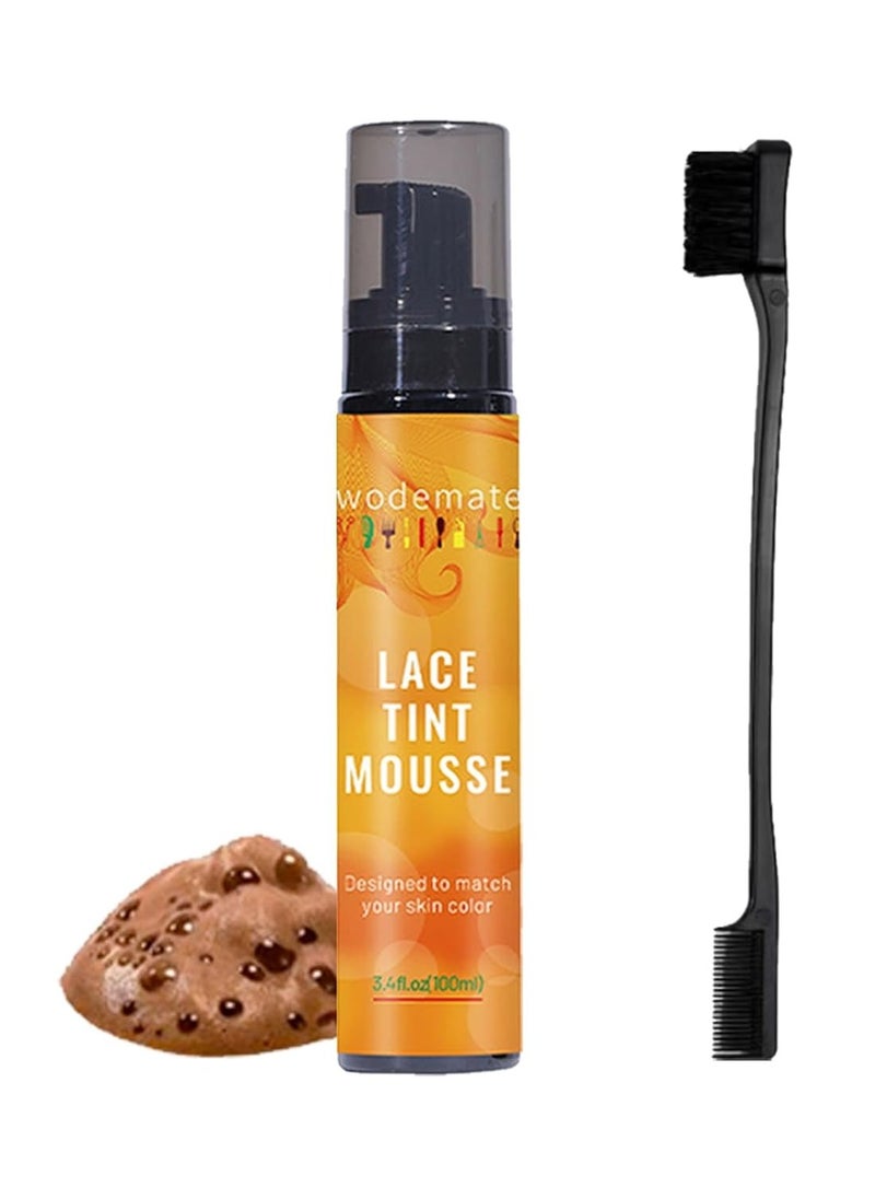 Lace Tint Mousse, Tinting Foam, Melting Hair Mousse for Your Lace Wig and All Hair Types (Light Brown)