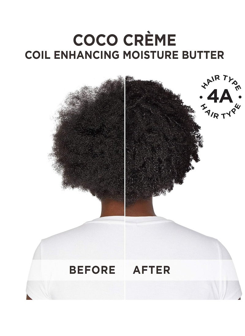 Carol's Daughter Coco Creme Coil Enhancing Moisture Butter, with Coconut Oil and Mango Butter, for Very Dry Curly Hair, Paraben and Silicone Free, 12 oz