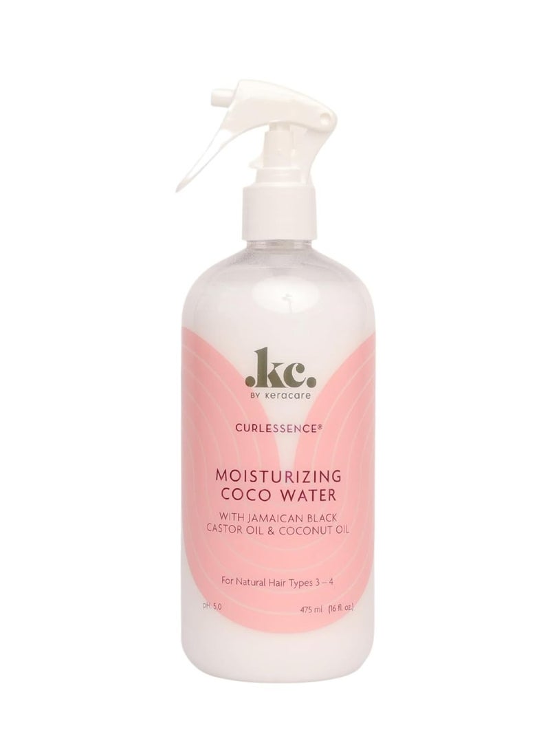 KeraCare Coconut Water - 16 oz - Light Hair Refresher Spray - Moisturizing and Hydrating - with Jamaican Black Castor Oil and Coconut Oil