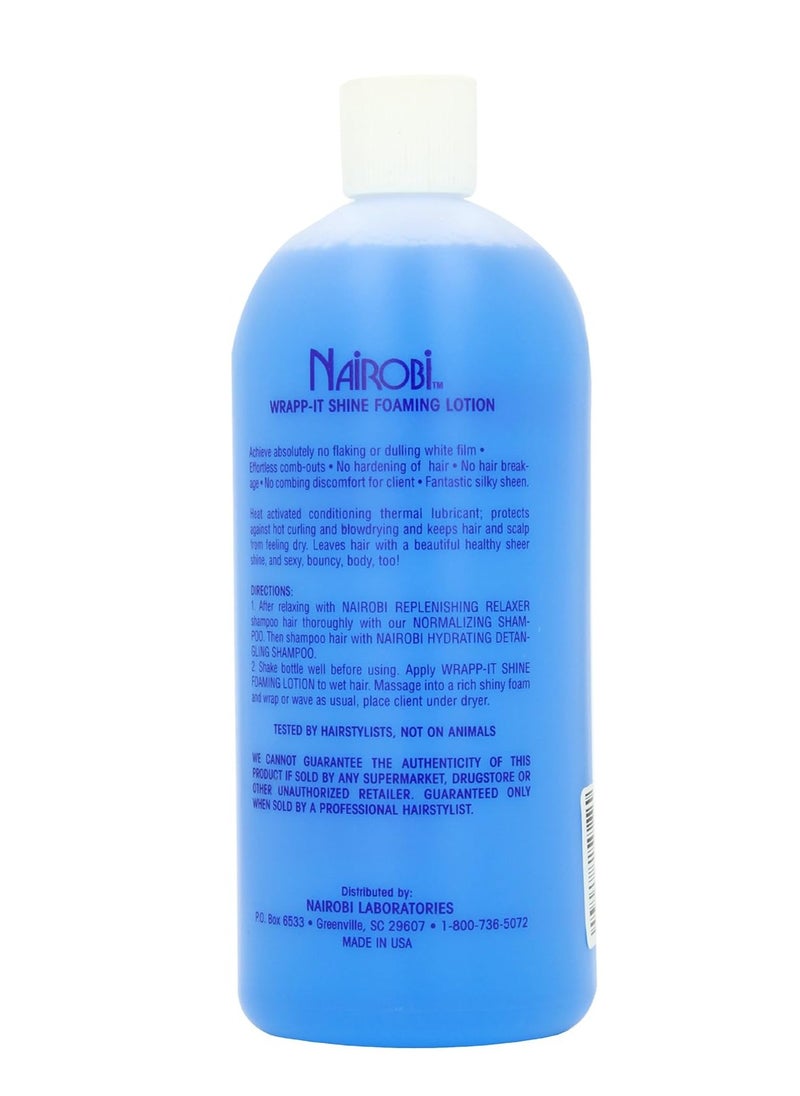 Nairobi Wrapp It Shine Foaming Lotion for Unisex, 32 Ounce