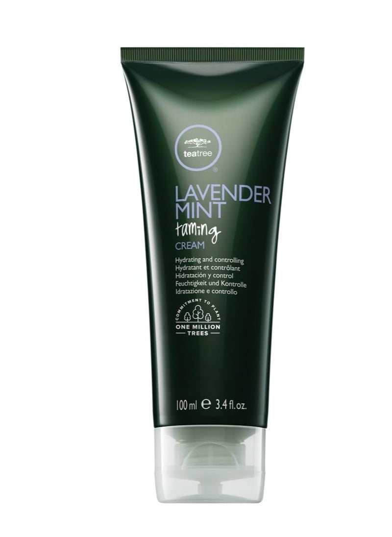 Tea Tree Lavender Mint Taming Cream, Rich Hair Styling Cream, For Coarse, Curly + Dry Hair, 3.4 fl. oz.