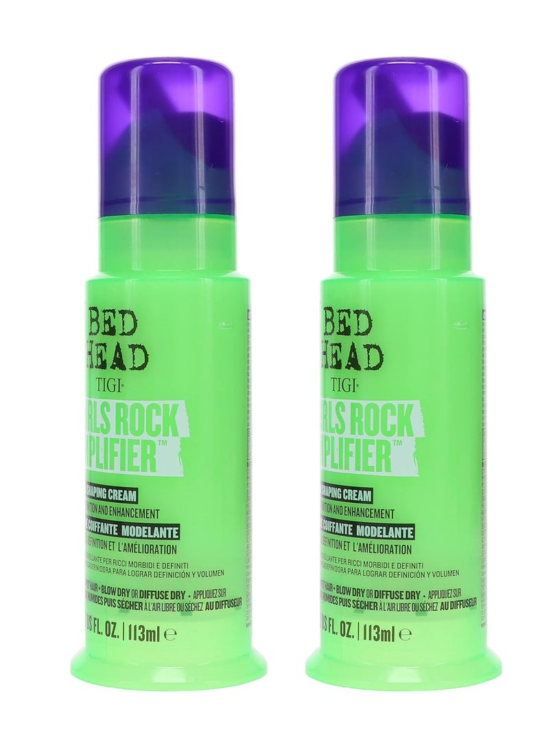 Bed Head by TIGI Curls Rock Amplifier Curly Hair Cream for Defined Curls 3.8 oz (Pack of 2)