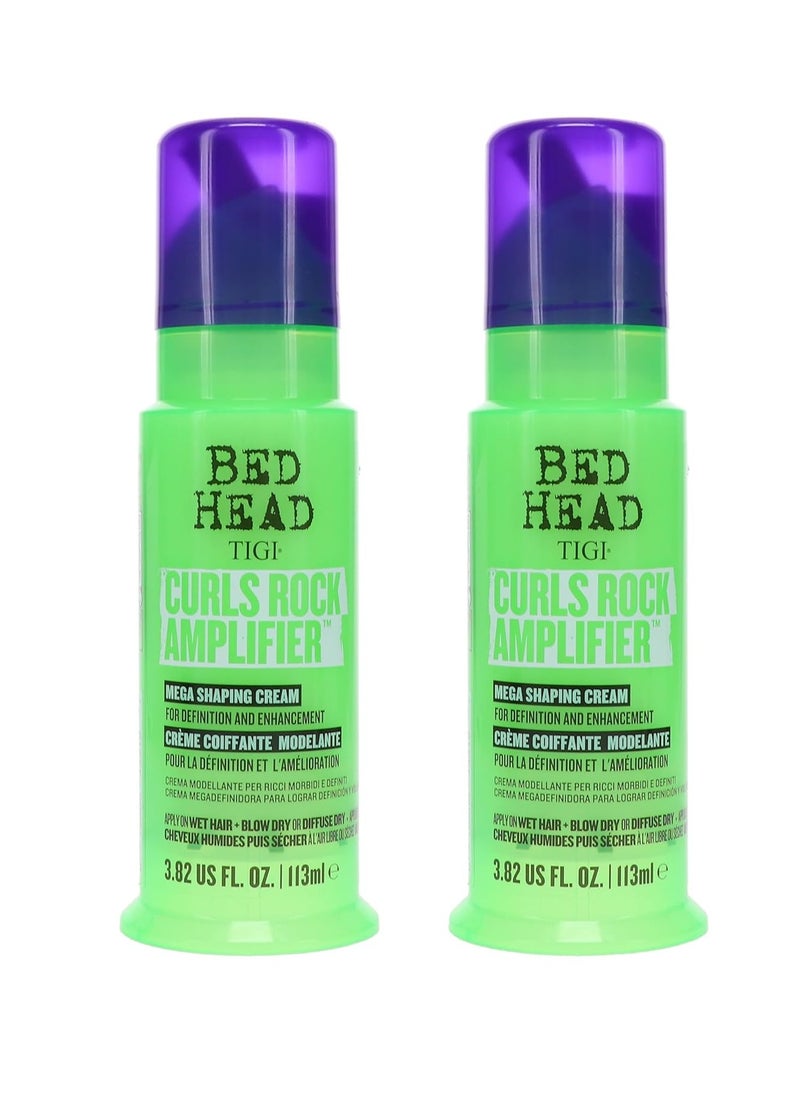 Bed Head by TIGI Curls Rock Amplifier Curly Hair Cream for Defined Curls 3.8 oz (Pack of 2)