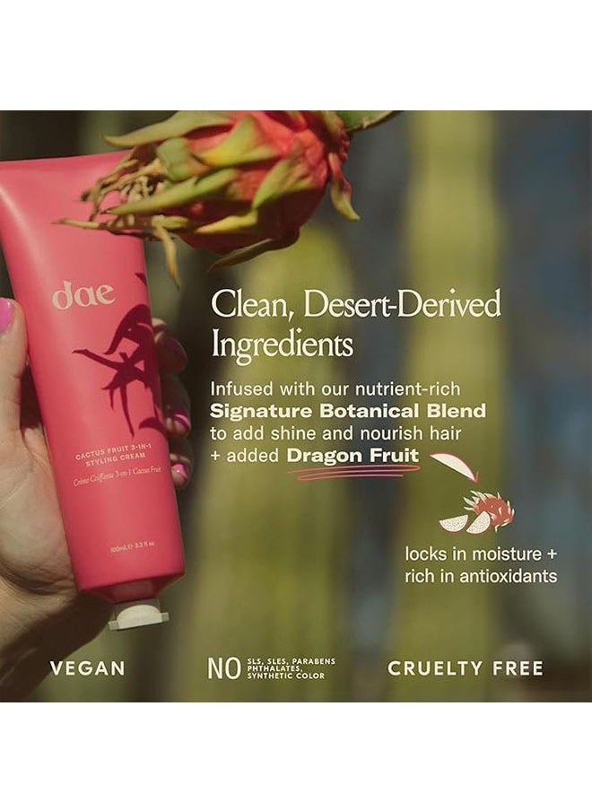 Cactus Fruit 3 In 1 Styling Cream, Smooths While Styling, Blow Dry Prep, Defines Curls, Apply on Damp or Dry Hair, 150ml