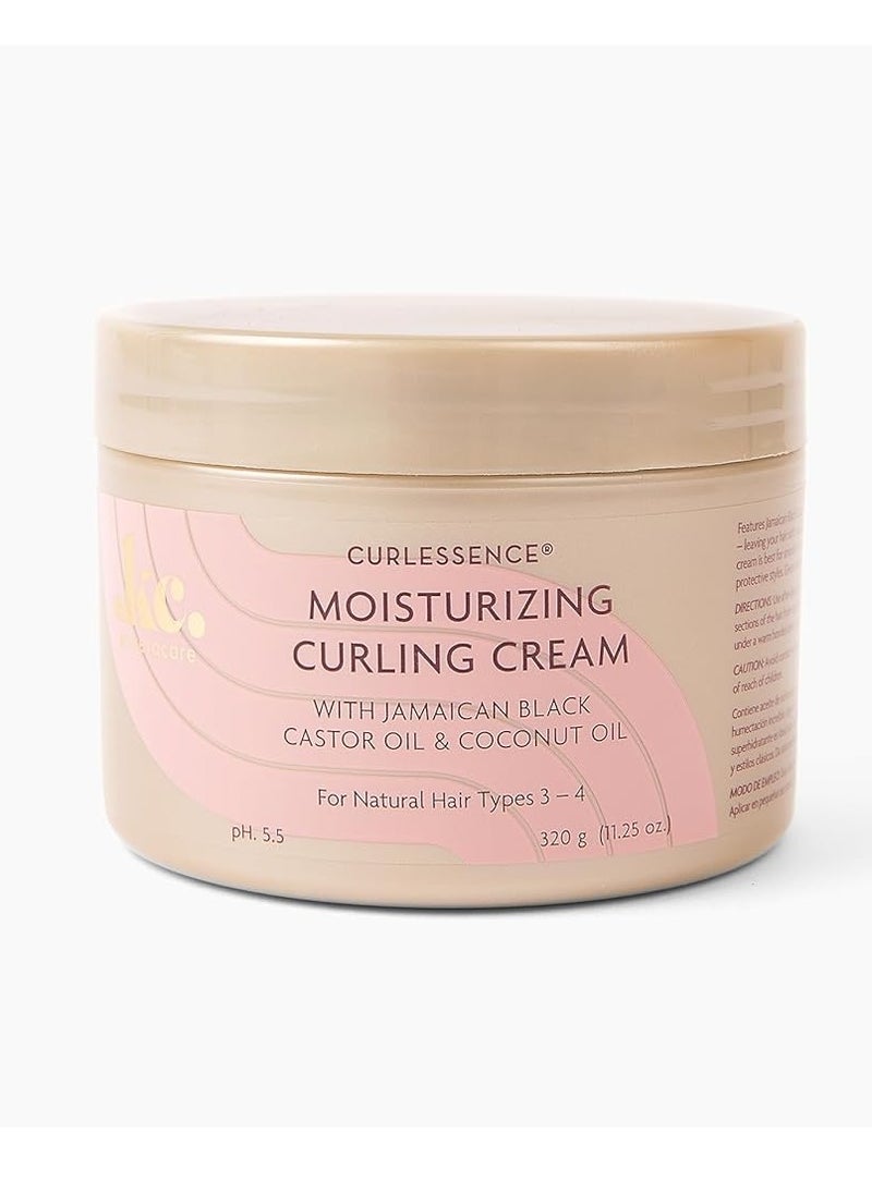 KeraCare CurlEssence Moisturizing Coconut Curling Cream - With Jamaican Black Castor Oil & Coconut Oil - For Curly Hair - SIlicone and Paraben Free - 11.25 oz