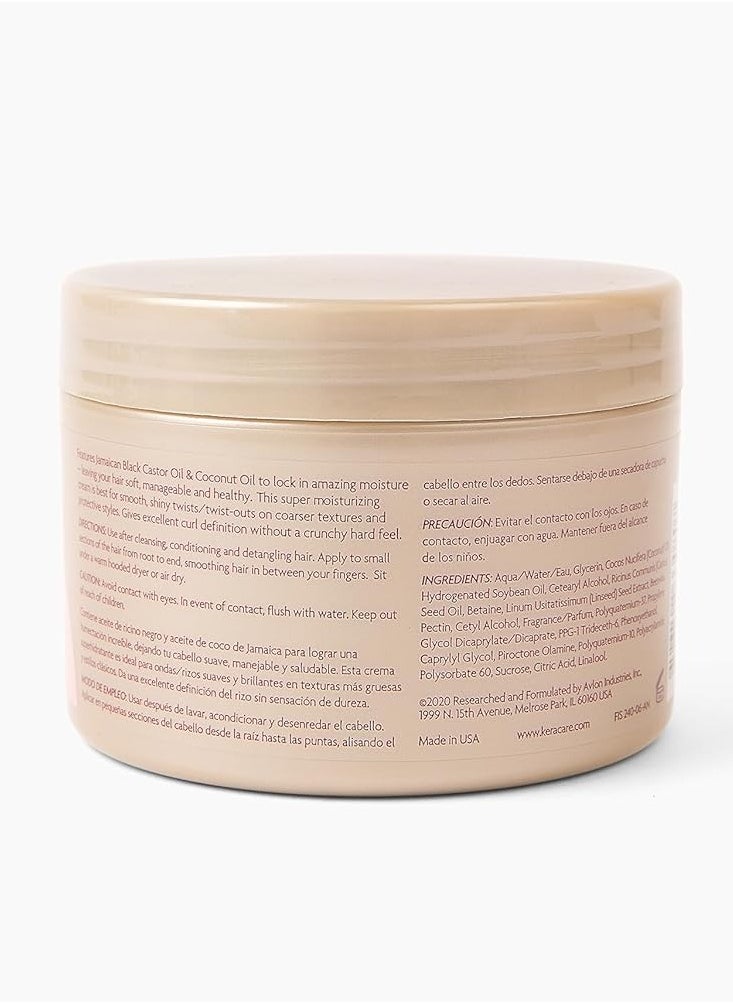 KeraCare CurlEssence Moisturizing Coconut Curling Cream - With Jamaican Black Castor Oil & Coconut Oil - For Curly Hair - SIlicone and Paraben Free - 11.25 oz