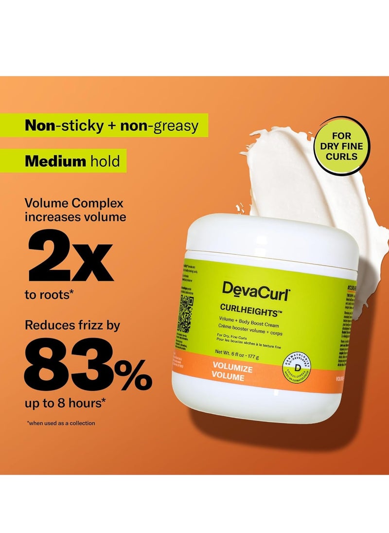 DevaCurl CurlHeights Volume + Body Boost Cream, 6 oz
