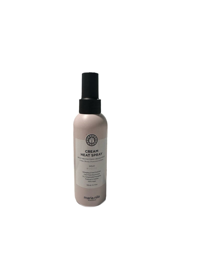Maria Nila Cream Heat Spray, 5.1 Fl Oz / 150 ml, Protects Hair when Using Heating Tools, Pea Protein Prevents Split Ends, 100% Vegan & Sulfate/Paraben free
