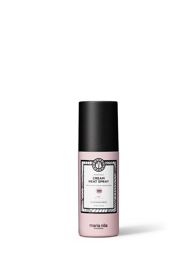 Maria Nila Cream Heat Spray, 5.1 Fl Oz / 150 ml, Protects Hair when Using Heating Tools, Pea Protein Prevents Split Ends, 100% Vegan & Sulfate/Paraben free