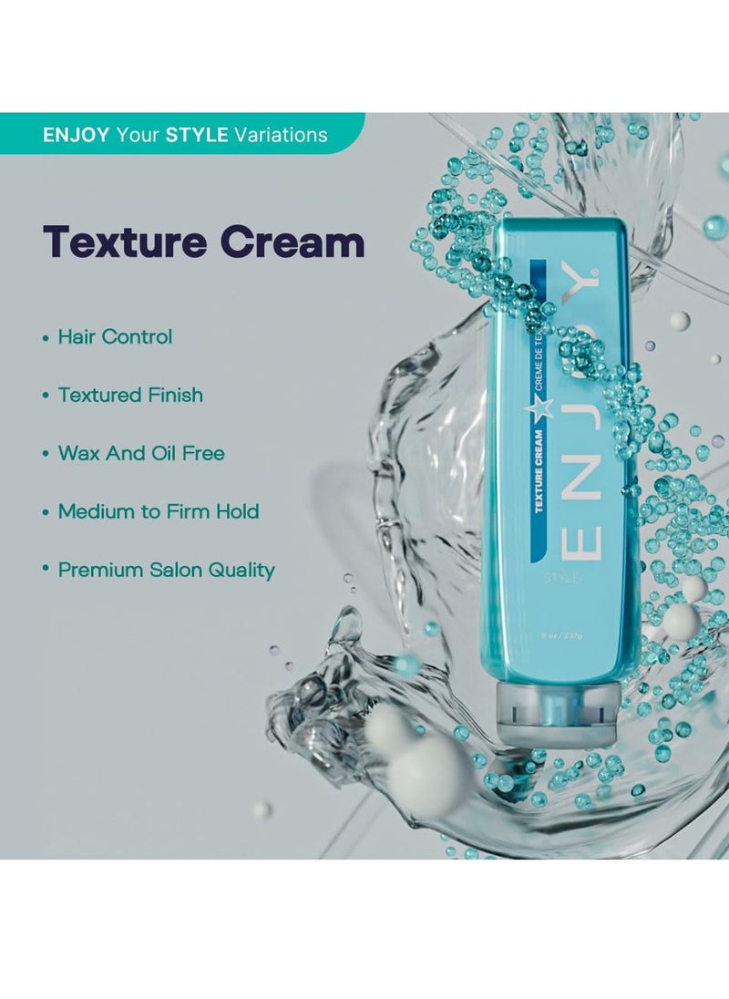 Enjoy Texture Cream, Lightweight Hair Styling for Volume, Separation & Medium to Firm Hold