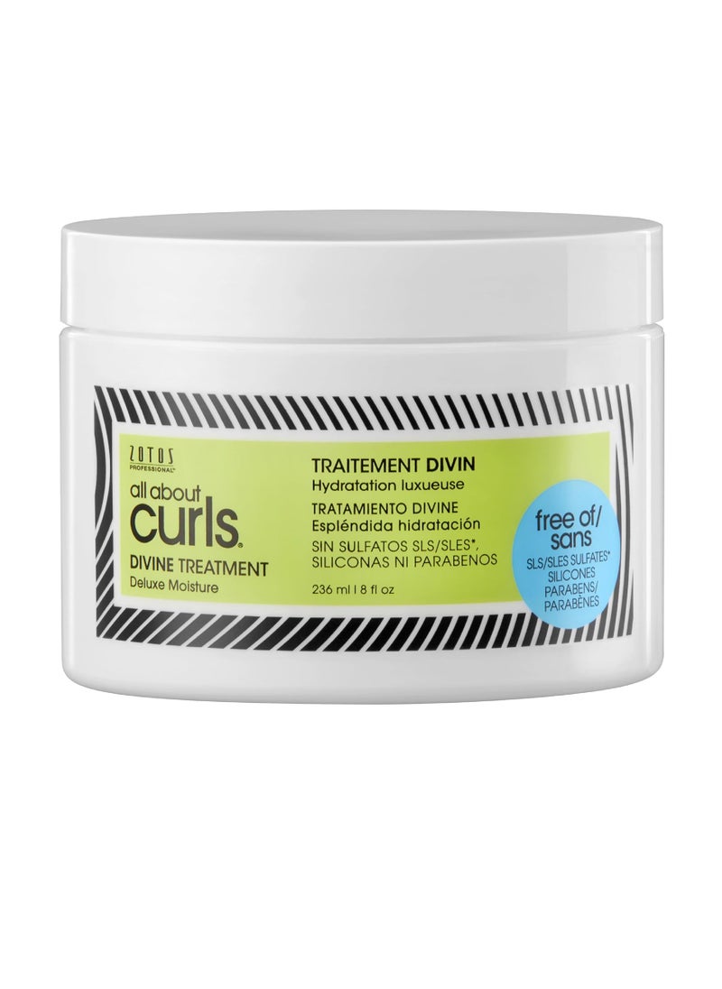 All About Curls Divine Treatment | Deluxe Moisture | Strengthens Hair | 3X Resistance to Breaking | All Curly Hair Types
