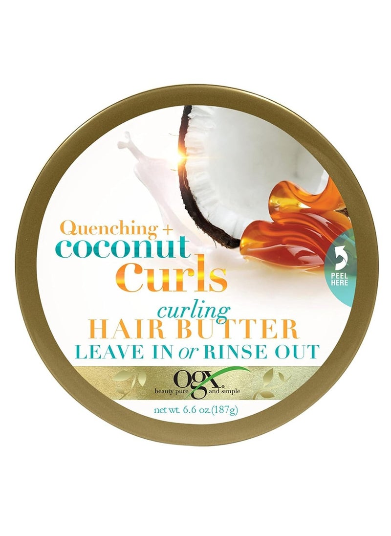 Ogx Quenching Coconut Curls Curling Hair Butter 6.6oz (2 Pack)