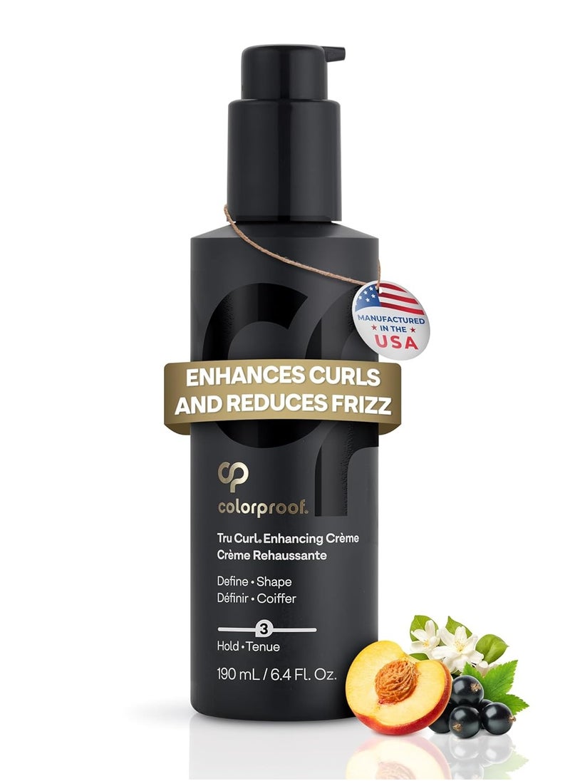 Colorproof Tru Curl Enhancing Crème 6.4 Fl oz. Curl Creme with Black Currant, Jasmine & Peach Scent, Anti-Frizz, Humidity Control & Nourishing Curl Cream for Curly Hair Formula